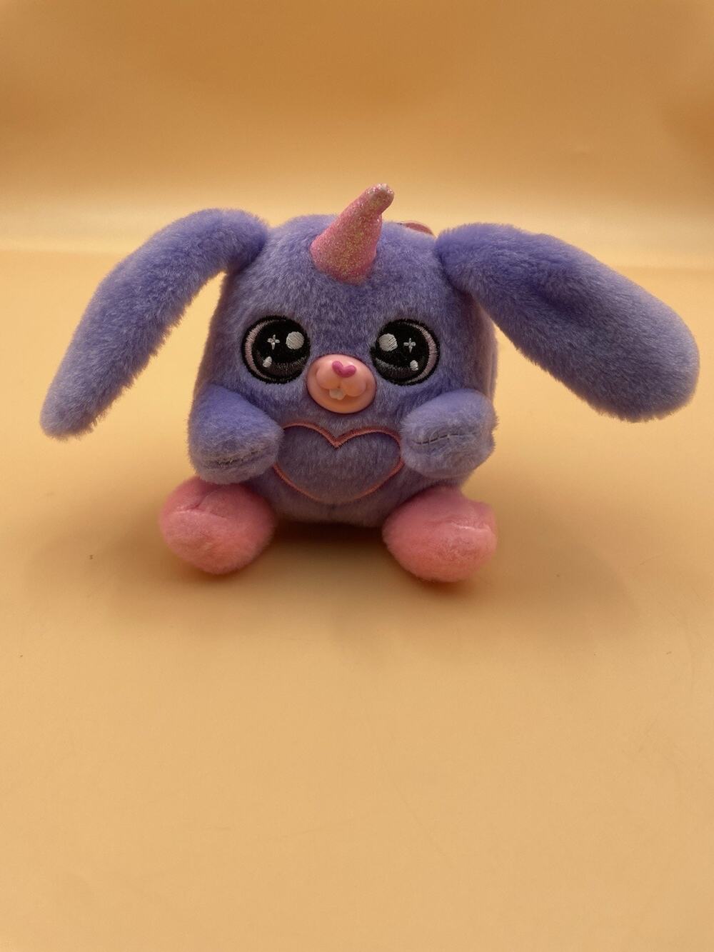 ZURU Rainbocorns BUNNYCORN FLOPSY Plush Surprise Purple Heart Stuffed Toy